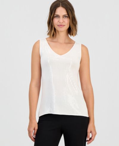 Anne Klein Women's Sequin Tank Top