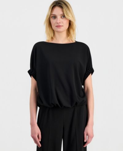 Anne Klein Women's Dolman-Sleeve Bubble-Hem Top