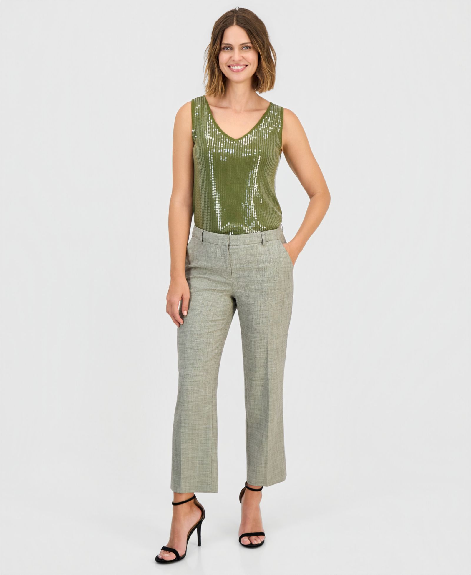 Anne Klein Women's Straight-Leg Ankle Pants