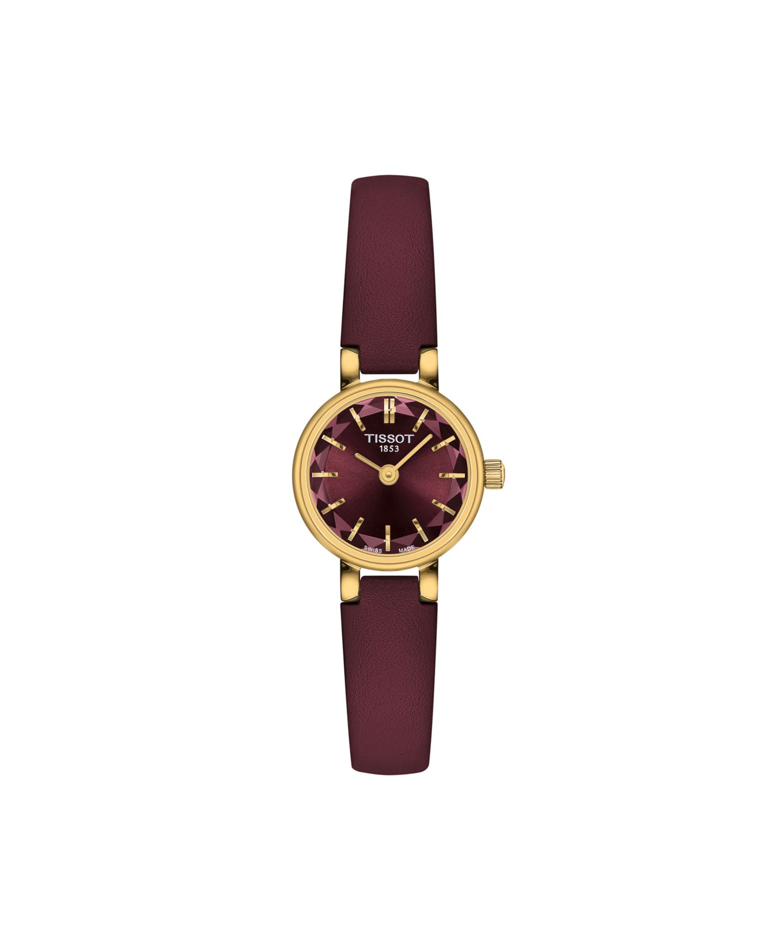 Tissot Женские круглые золотые стальные часы 19.5mm