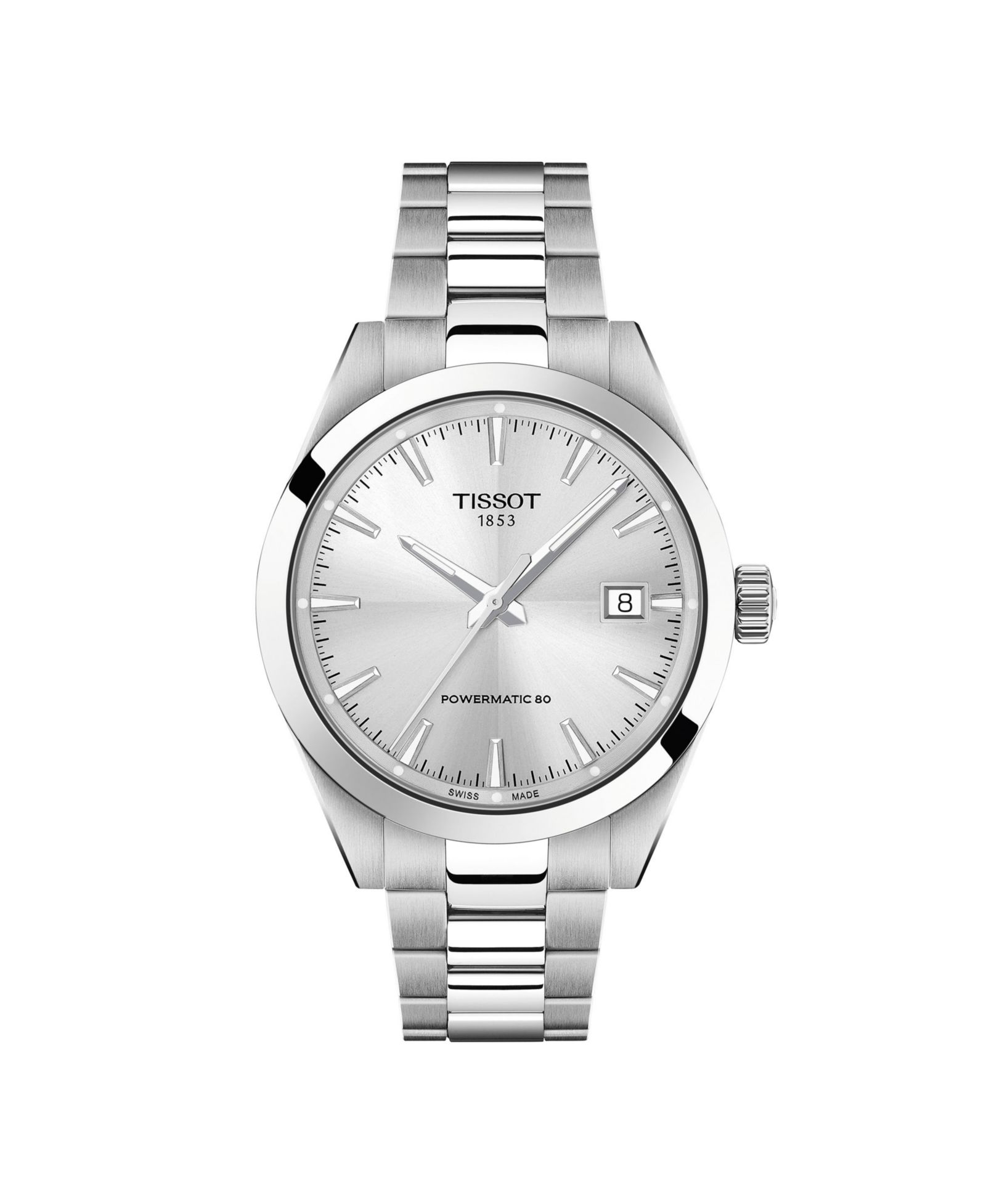 Мужские часы Tissot Round Silver Stainless Steel 38mm