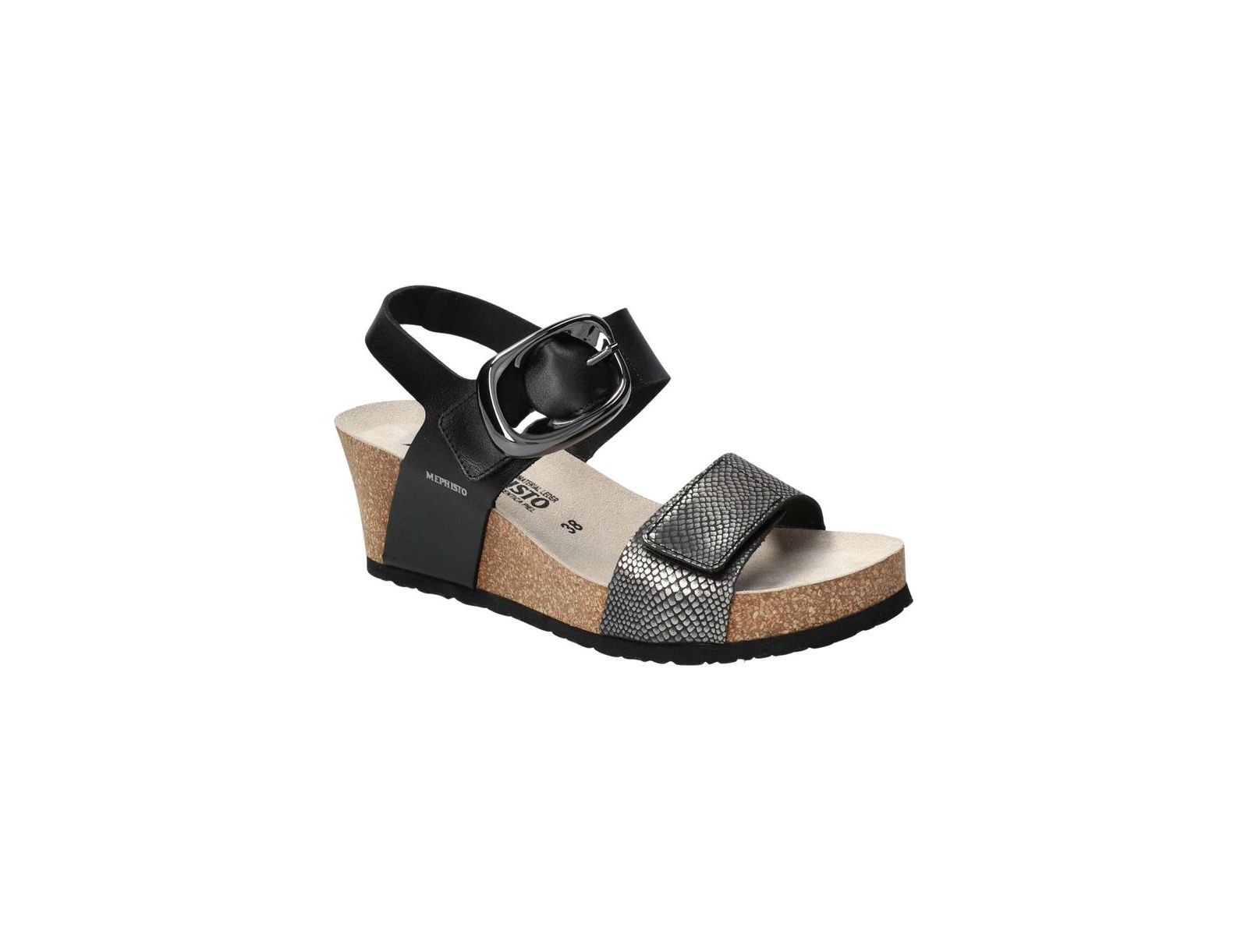 MEPHISTO Women's Leandre Wedge Sandal Havana