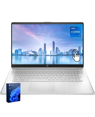HP Essential 17.3" традиционный ноутбук Intel Core i7 16 ГБ ОЗУ графика Intel Iris Xe накопитель 1 ТБ SSD Windows 11 Pro 60 Гц - серебристый