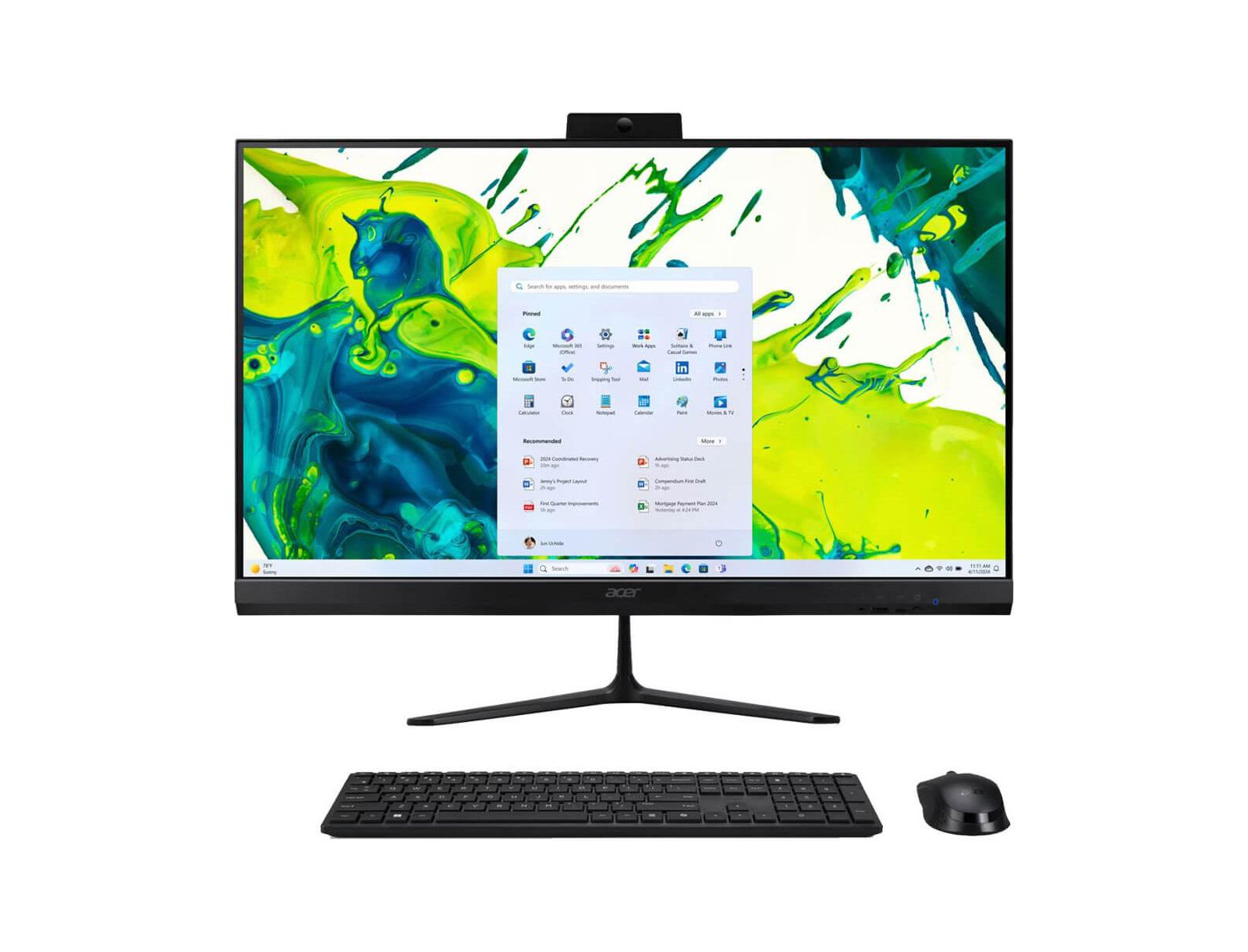 Моноблок 27" AMD Ryzen 7 5825U 16GB RAM Radeon Graphics 1TB SSD Windows 11 Home Full HD, черный