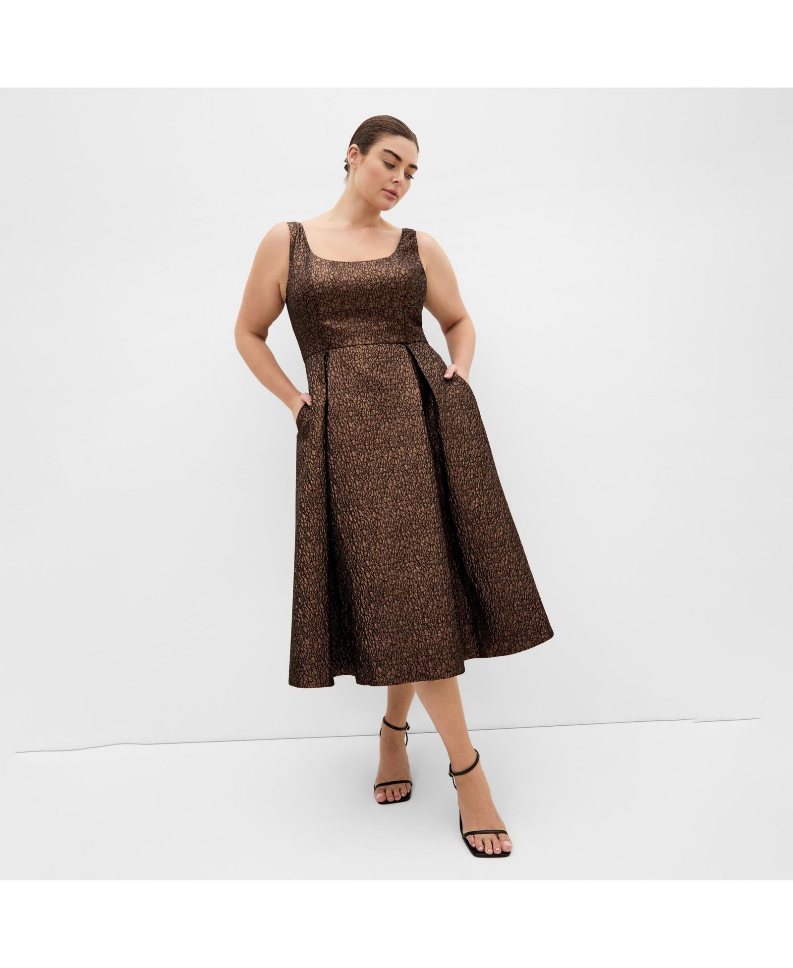 CITY CHIC Женское миди платье Rosella Jacquard