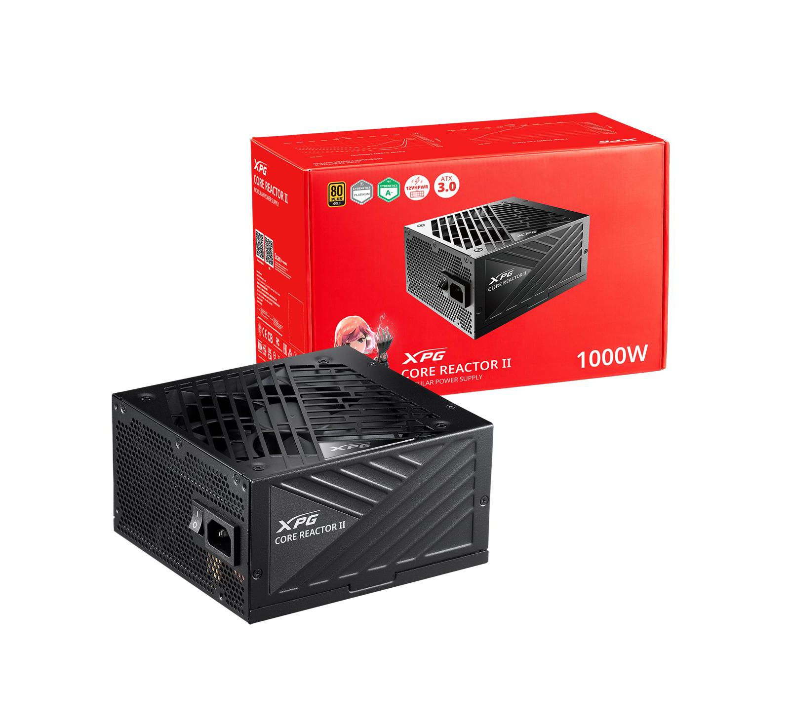 ADATA Core Reactor II 1000W 80+ Gold Full Modular ATX 3.1 блок питания