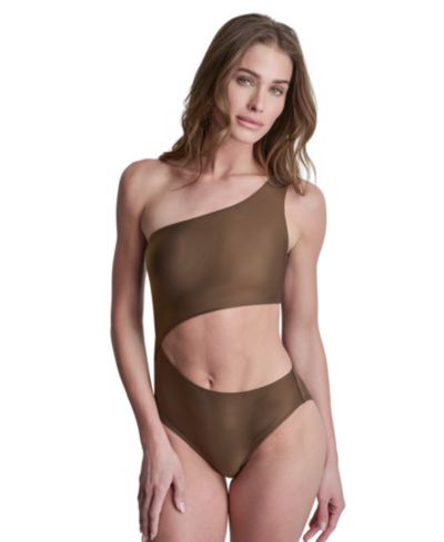 Женский закрытый купальник DKNY One-Shoulder Cut Out One-Piece