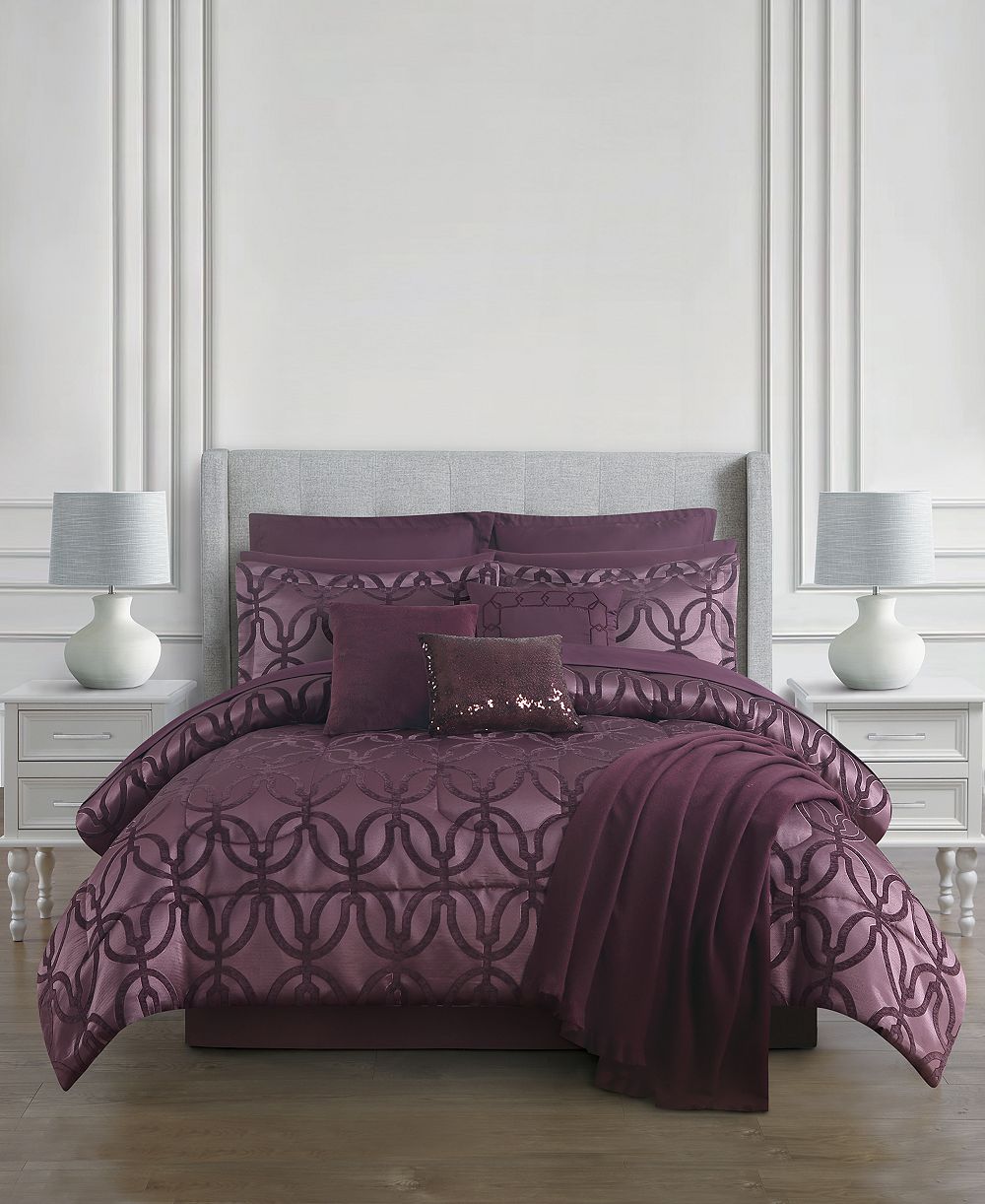 Комплект из 14 предметов Brooks Jacquard Microfiber Comforter Set Queen