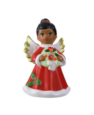 Mr. Christmas 9" Nostalgic Ceramic African American Angel Figure