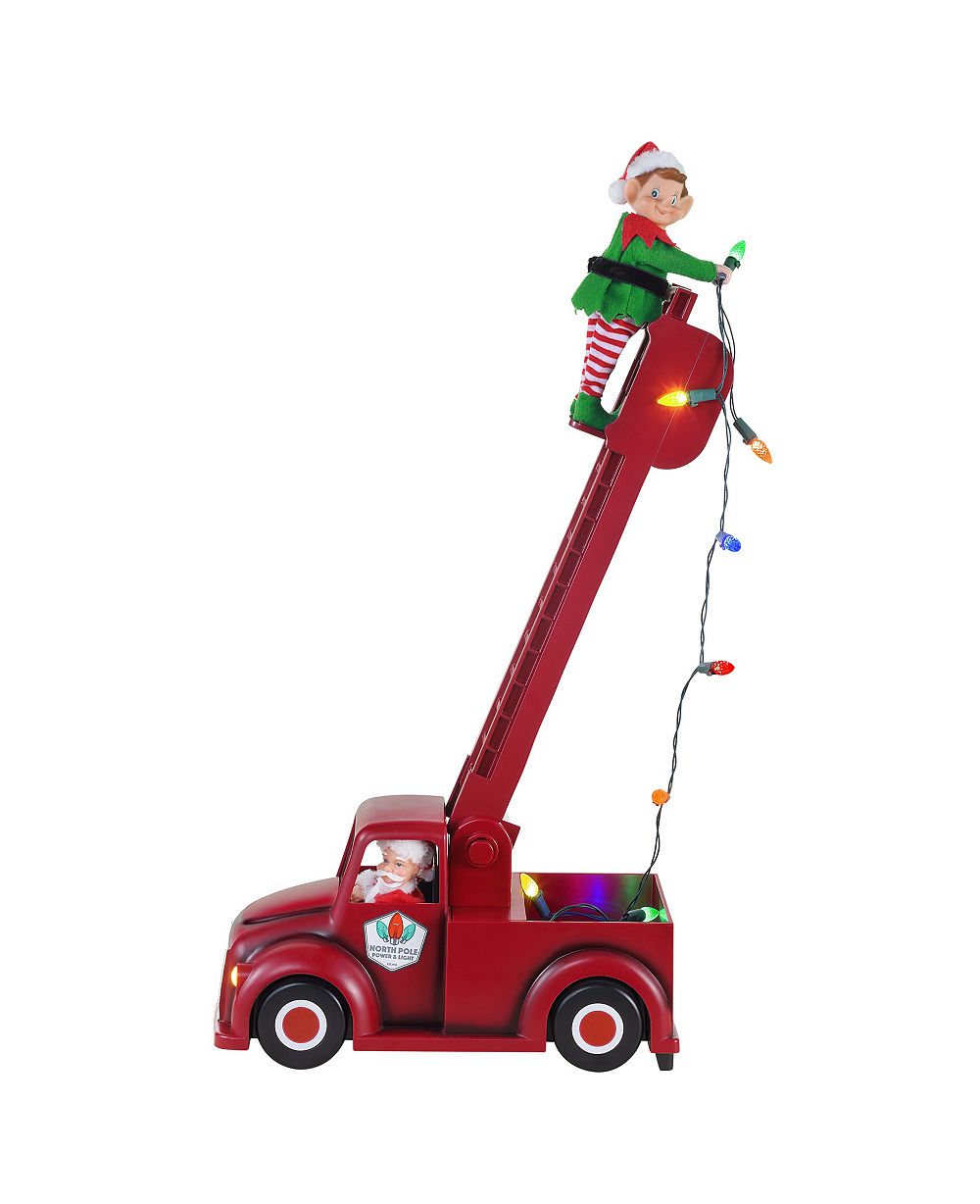 Грузовик Санты Mr. Christmas 25.4" с эльфом