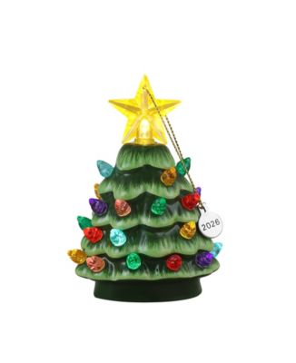 Mr. Christmas 4.2" Mini Ceramic Tree Ornament with 2026 Charm
