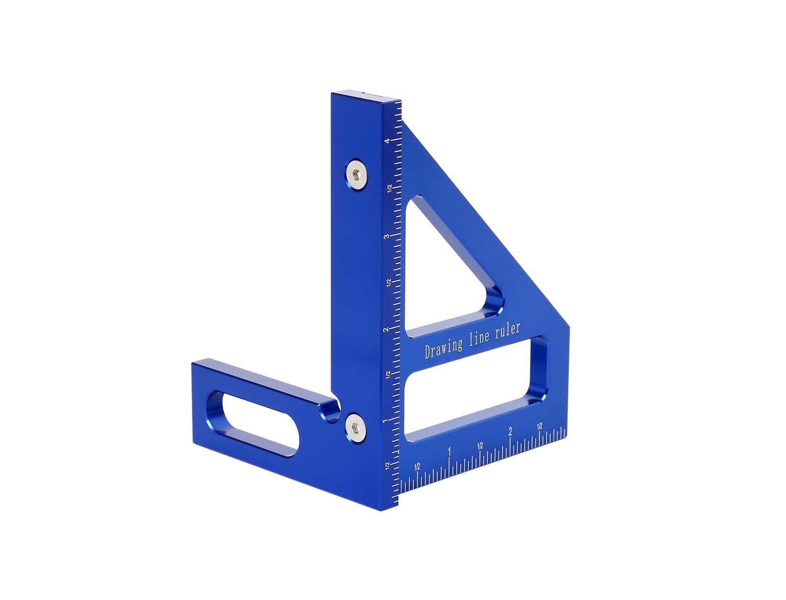 GNUADZ Imperial 3D Multi-Angle Measuring Ruler Aluminum Alloy Woodworking Square Protractor Miter Triangle Layout Tool Engineer Carpenter 003b
