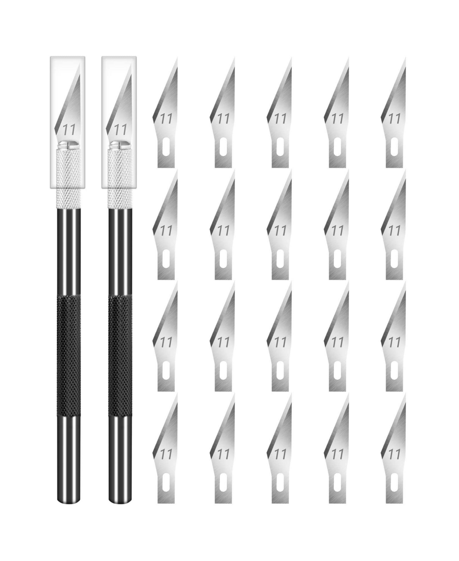 GNUADZ 2 Pack Exacto Knife Set Precision Paper Carving Crafts Art Hobby High Carbon Steel