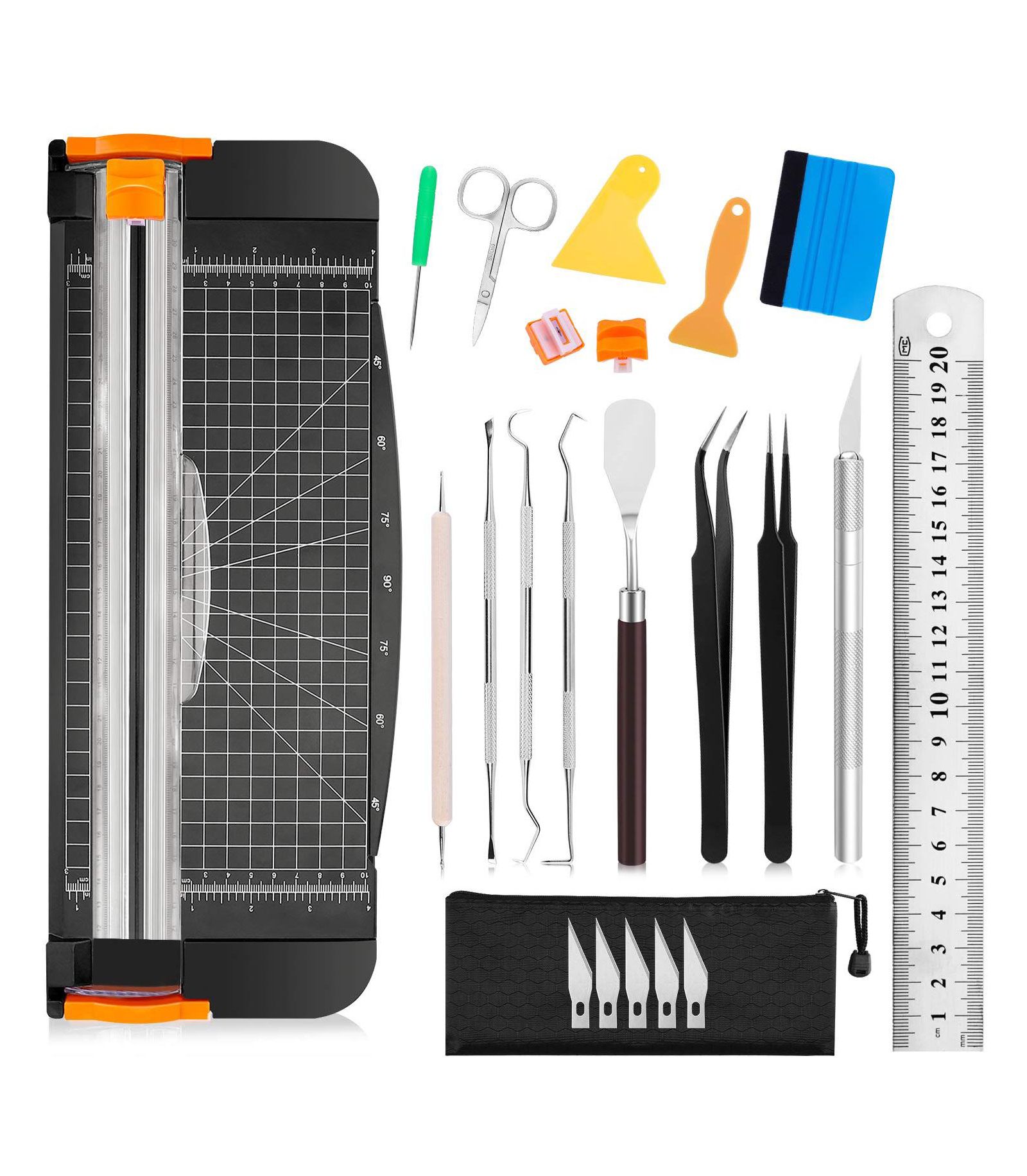 GNUADZ 23pcs Weeding Tools Vinyl Craft Set Paper Trimmer Scrapbooking Lettering Cardstock
