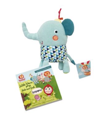 Bababoo And Friends Lolo Elephant Board Book and Plush, 2-Piece Set