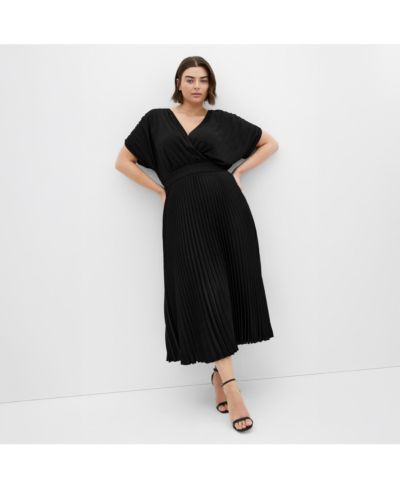 Платье Elia Pleat Plus Size от CITY CHIC