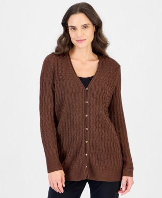 JM Collection Petite текстурированный кардиган