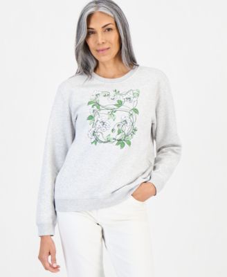 Женский свитшот Style & Co Windflora Fleece Graphic Crewneck
