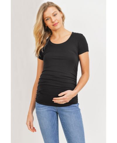 Hello Miz Женская футболка с коротким рукавом и драпировкой сбоку