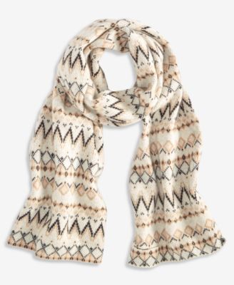 Charter Club Fair Isle Cashmere Ribbed Muffler, Macy's Exclusive