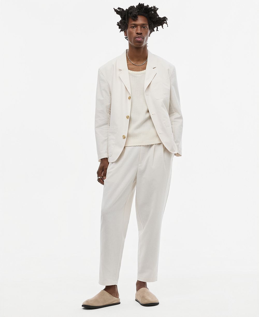Mode of One Men's Relaxed-Fit Oxford Linen-Blend Pants, Macy's Exclusive