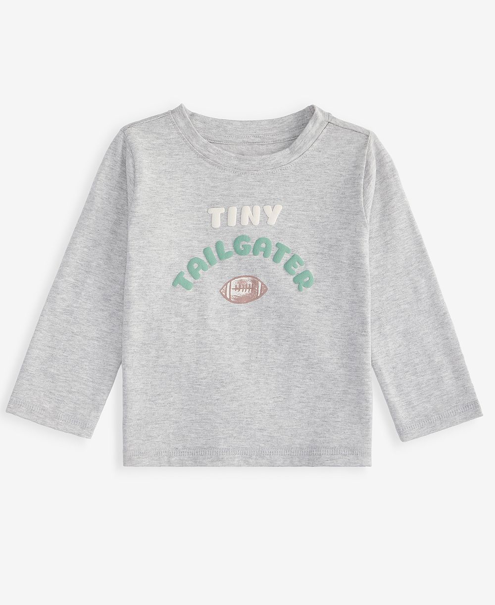 First Impressions Baby Boys' Mix & Match Long-Sleeve Tiny Tailgater T-Shirt, Macy's Exclusive