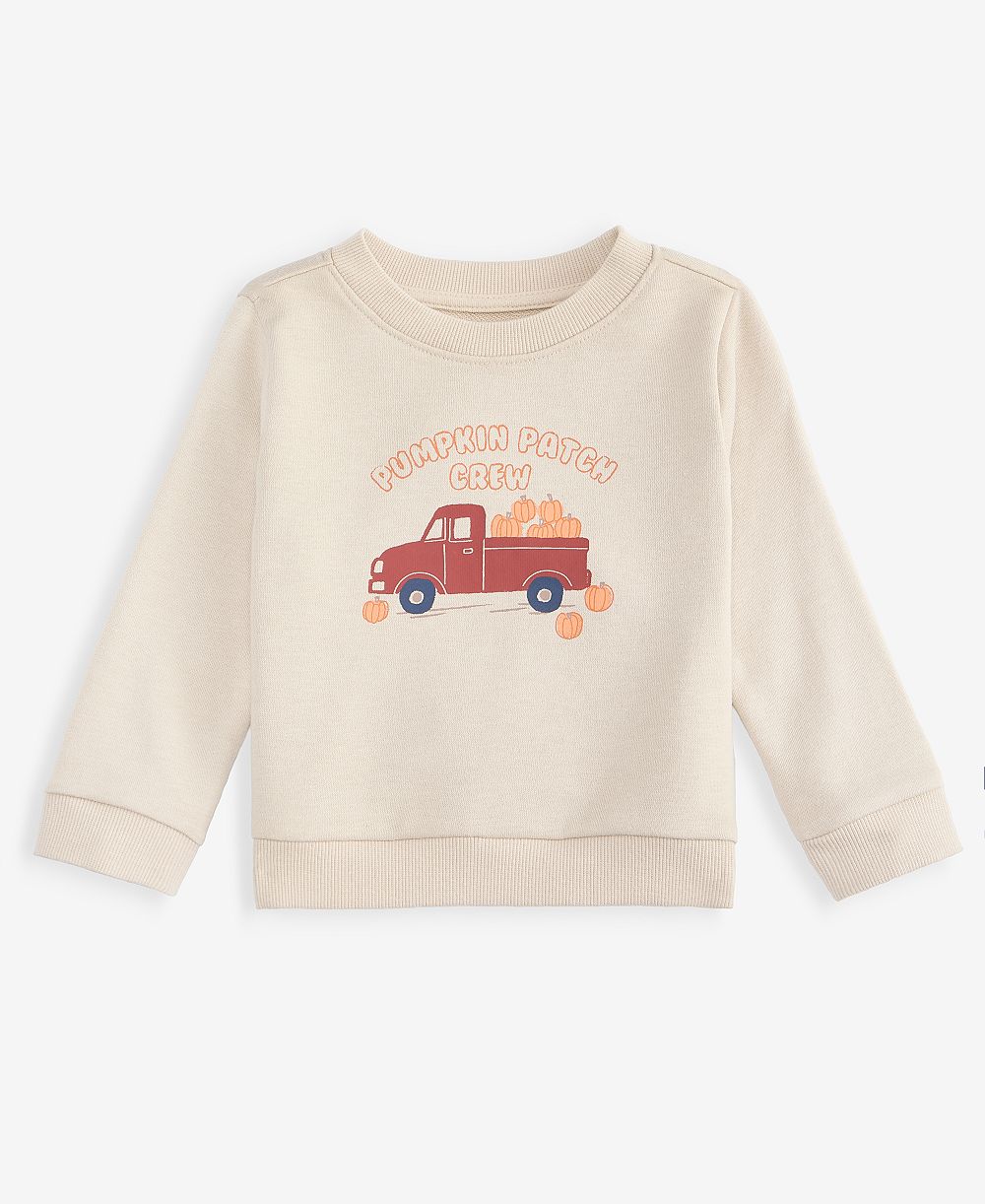 Детский свитшот First Impressions Baby Boys' Mix & Match Pumpkin Patch Crewneck