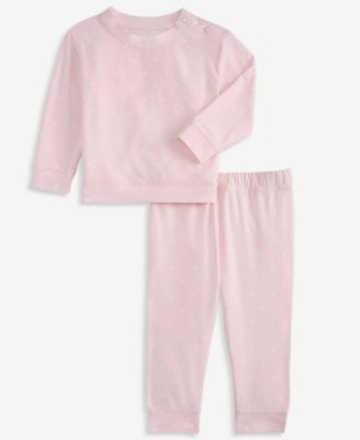 First Impressions Baby Girls' 0M-24M Soft & Cozy Heart-Print Sweatshirt and Sweatpants, 2-Piece Set, Macy's Exclusive