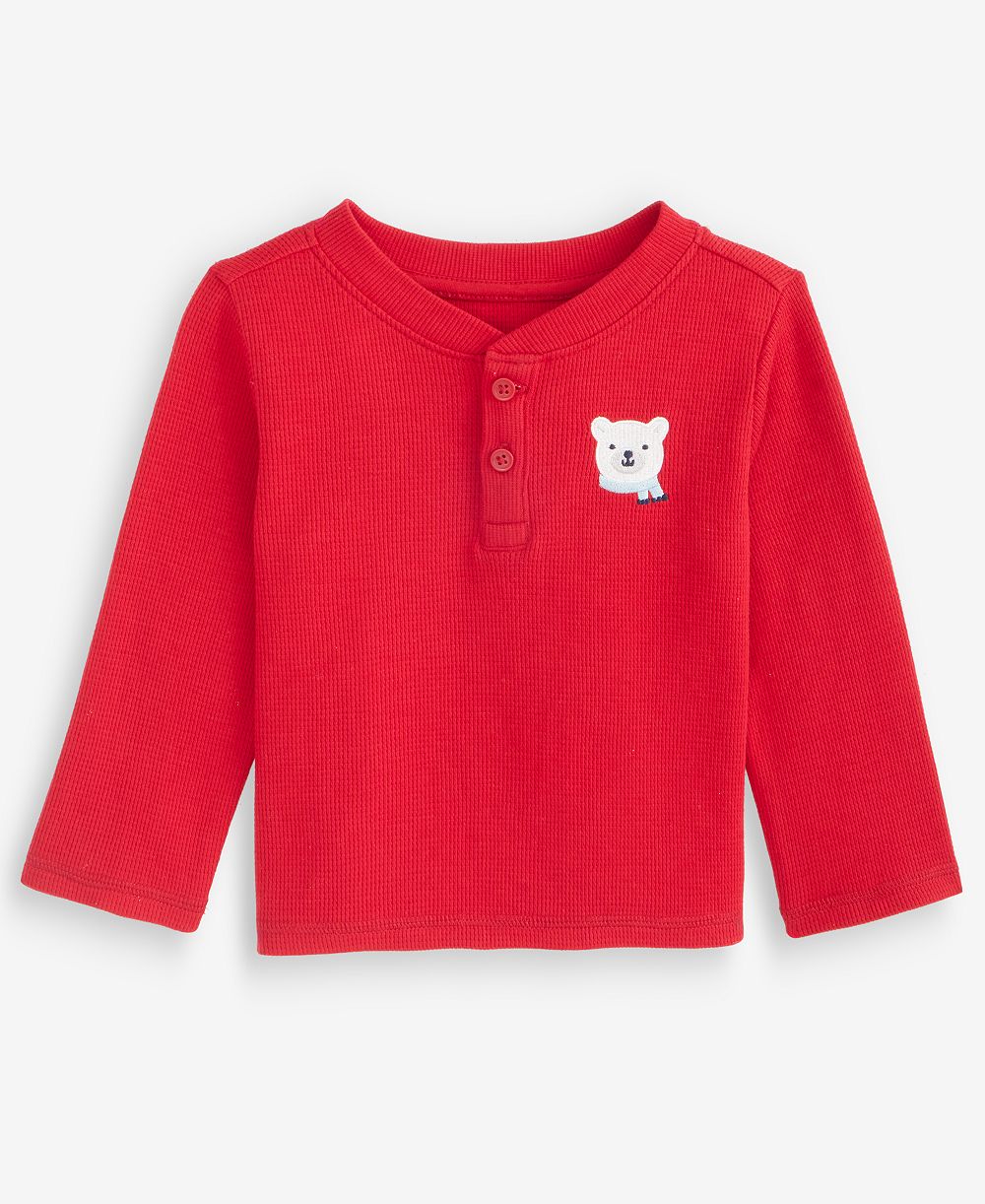First Impressions Baby мальчиков 3M-24M Mix & Match длинное рука полярный медведь Henley футболка, Macy's эксклюзив