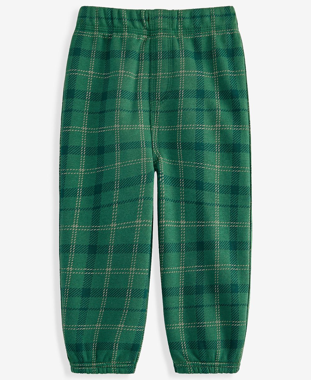 First Impressions Baby Boys' 3M-24M Mix & Match Plaid Fleece Jogger Pants, Macy's Exclusive