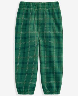 First Impressions Baby Boys' 3M-24M Mix & Match Plaid Fleece Jogger Pants, Macy's Exclusive