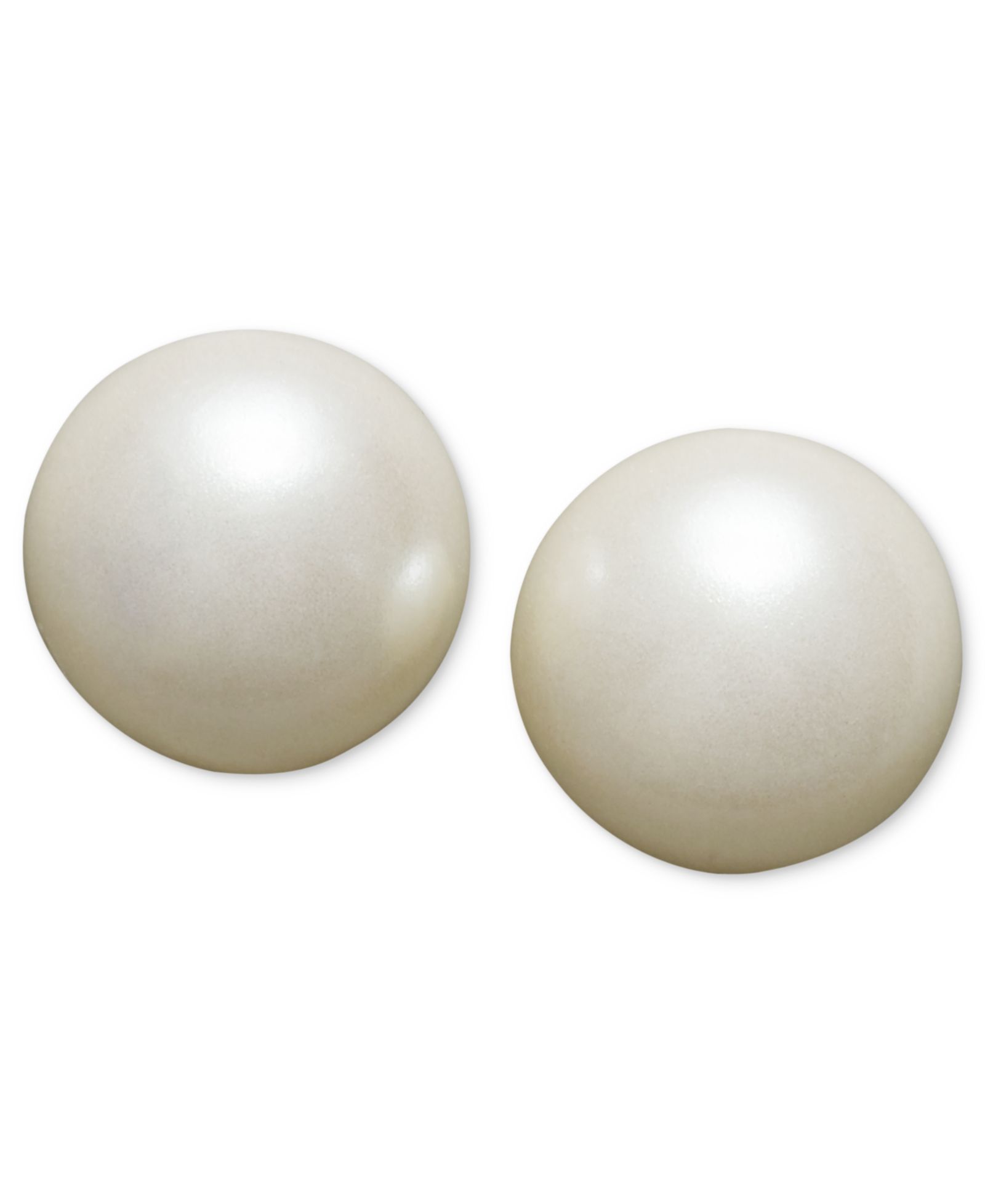 Серьги-гвоздики Charter Club Silver-Tone Imitation Pearl (8mm)