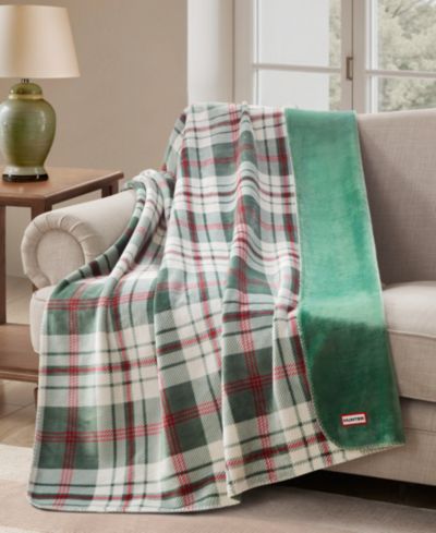 Hunter Reversible Plaid Plush Throws, 50" x 70"