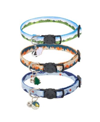 ARONKL Breakaway Cat Collars with Bells Adjustable Safety Cute Pet Collars for Cats Kittens Puppies