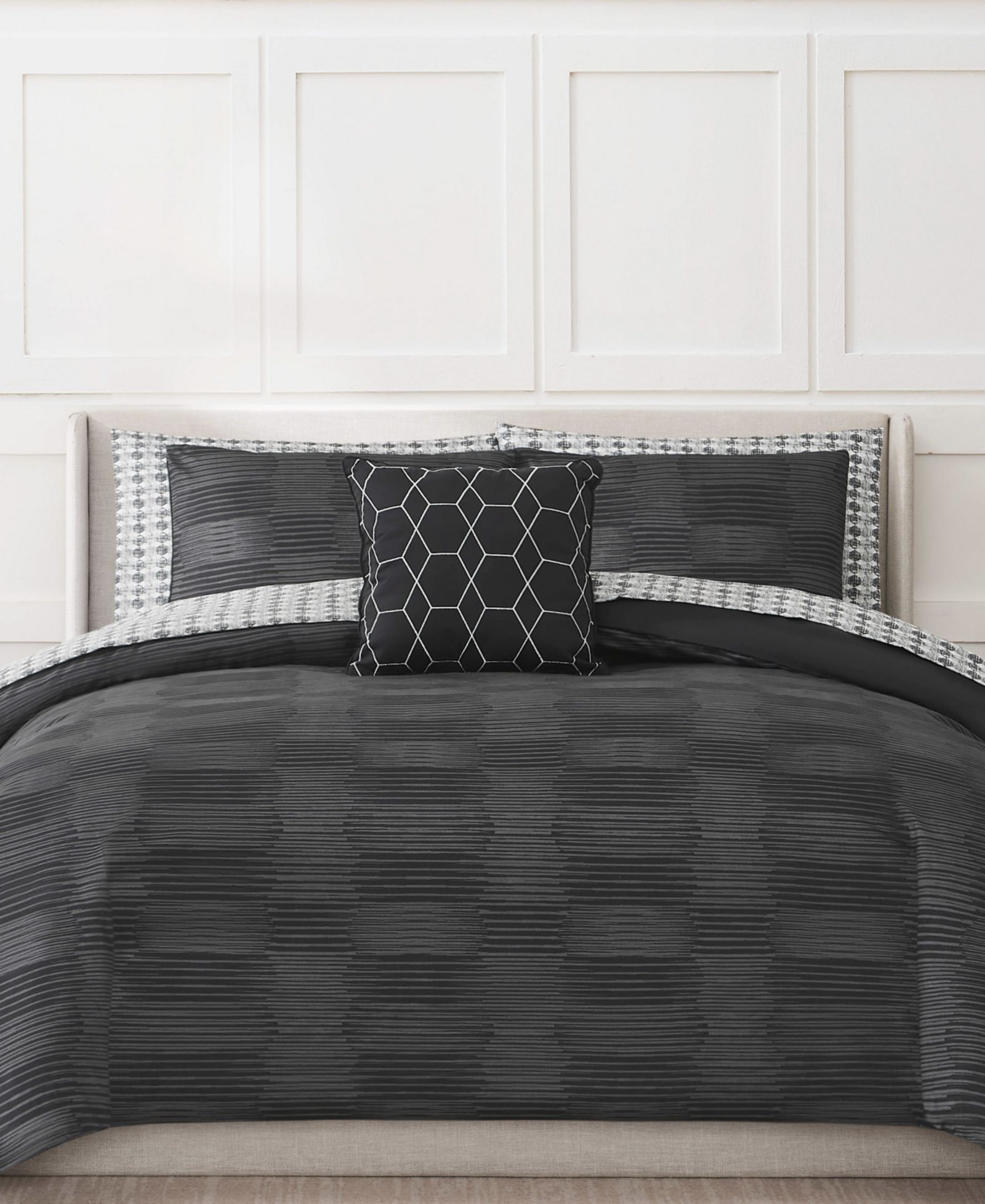 Nine West Oslo Stripe 8-Piece Comforter Set, King