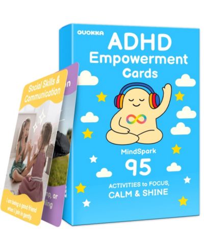 Quokka ADHD Empowerment Cards Emotional Regulation & Social Skills 95-Piece Card Game, Ages 3+