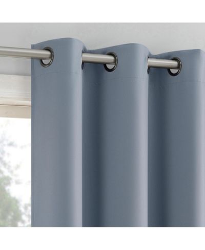 Sun Zero Sheridan Magnetic Closure Blackout Grommet Curtain Panel Pair