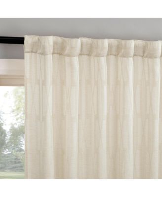 Штора No. 918 Dover Tonal Geometric Semi-Sheer с задней застежкой