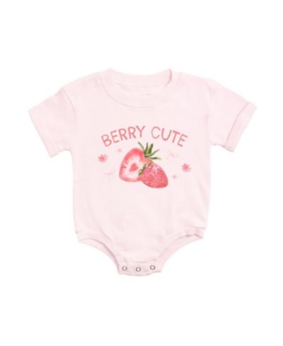 Sweet Wink Baby Girls Berry Cute Strawberry Short Sleeve Romper