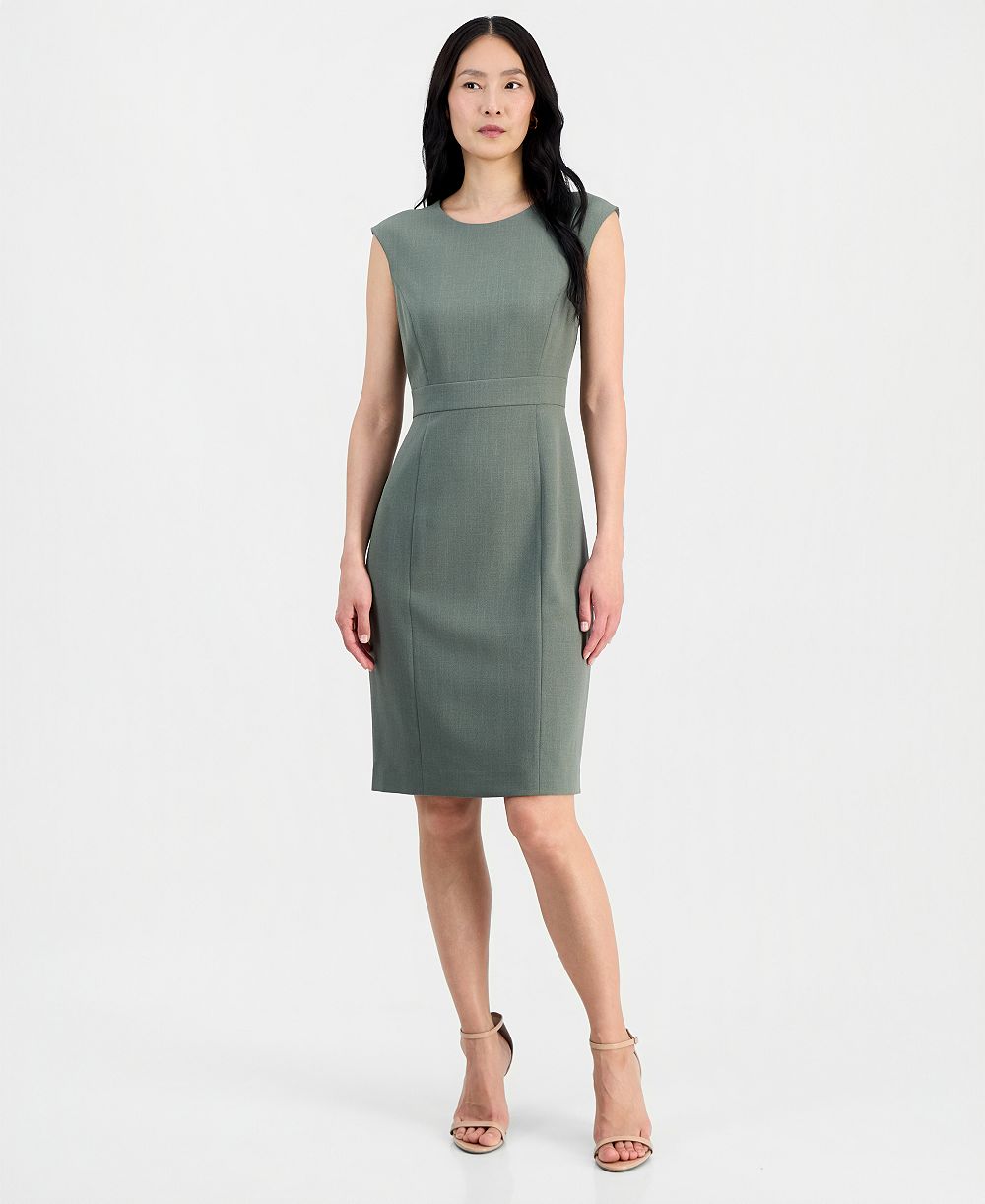 Kasper Petite Extended Cap Sleeve Sheath Dress