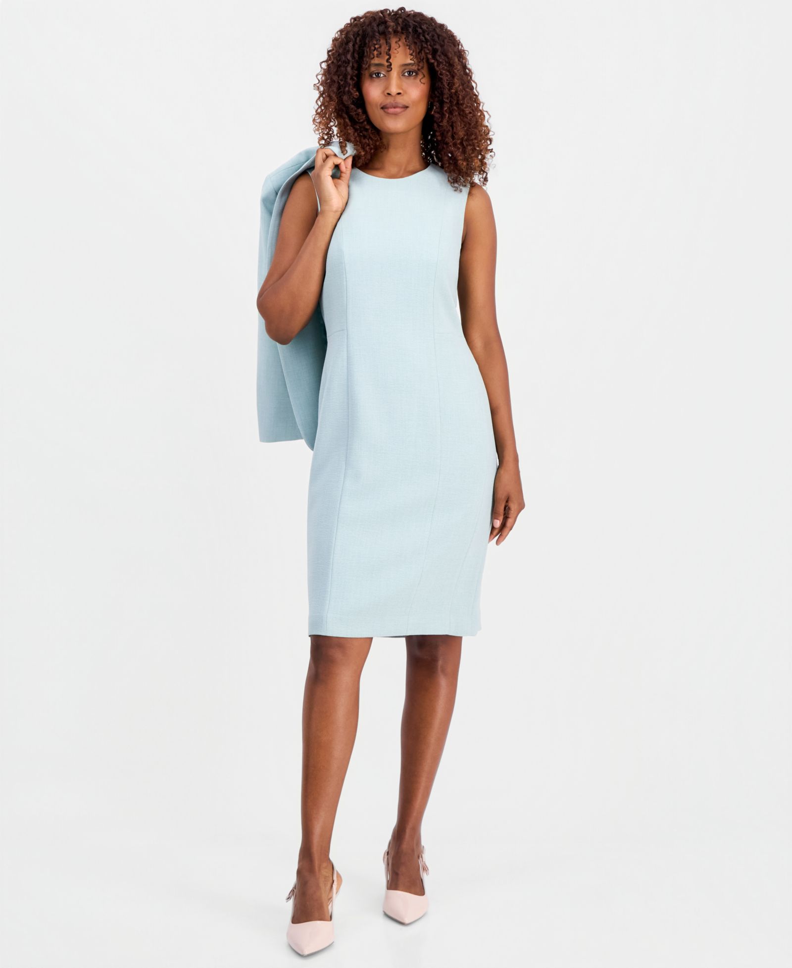 Kasper Petite Sleeveless Seamed Sheath Dress