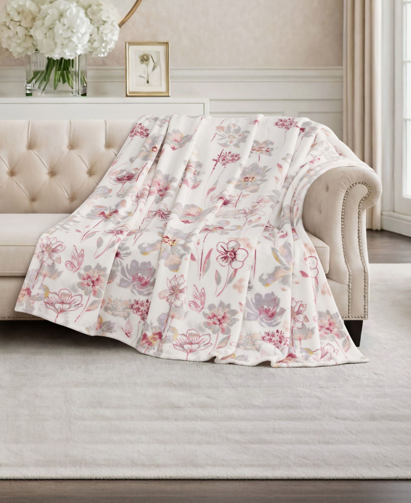 BCBG Oversized Plush Throw, 60" x 70"