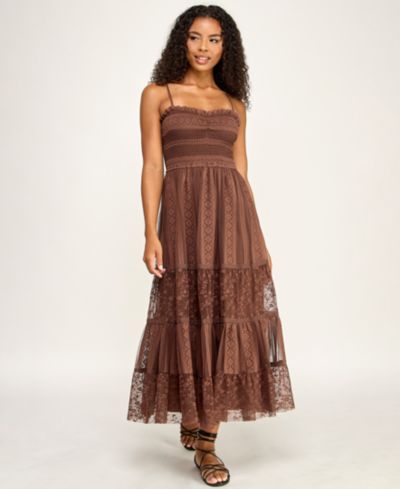 Женское платье SENI & CADE Juniors' Sweetheart Neck Midi