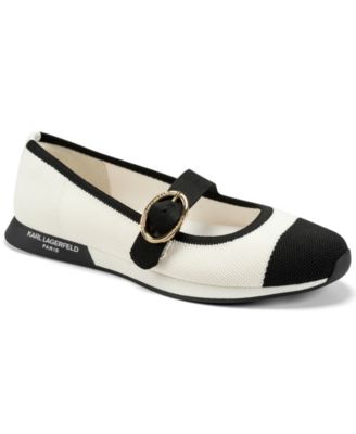 KARL LAGERFELD PARIS Women's Manuela Mary Jane Flats