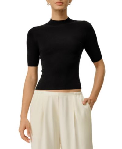 LILYSILK женский облегающий трикотажный топ из шелка и хлопка без швов
