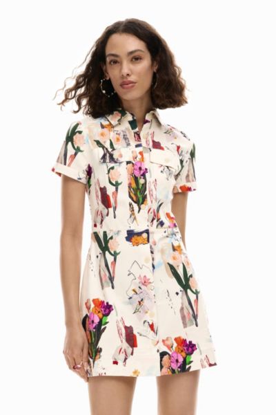 Desigual Женское короткое платье в стиле collage