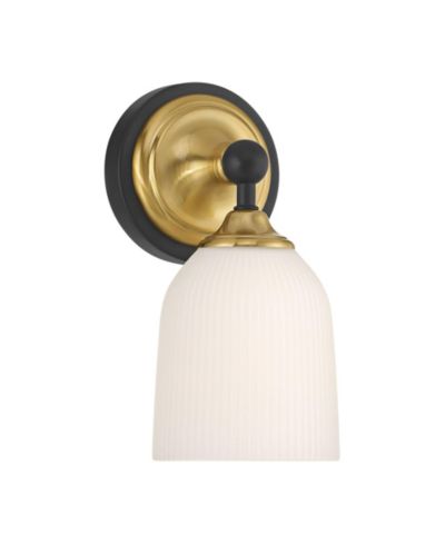 Настенное бра Possini Euro Design Zaragoza, высота 9 1/2", золото и матовый черный