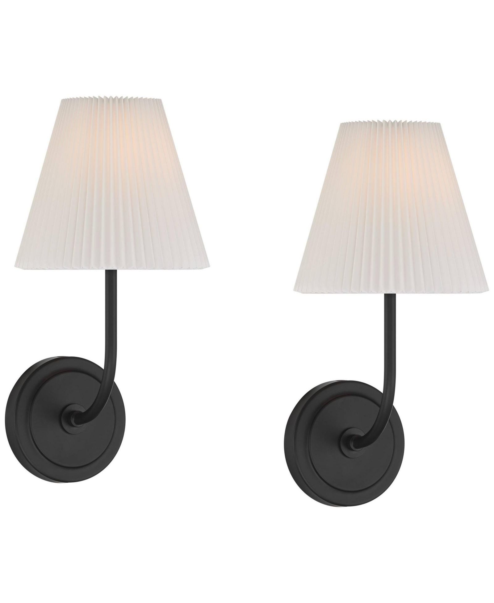 Набор из 2 настенных бра Possini Euro Design Nina 14" Matte Black