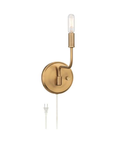 Настенный бра Possini Euro Design Ophelia 9 1/2"H Warm Brass Plug-in Swing-Arm