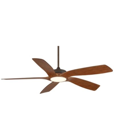 Casa Vieja 56" Mach-5 Bronze and Koa LED Ceiling Fan with 12" Rod
